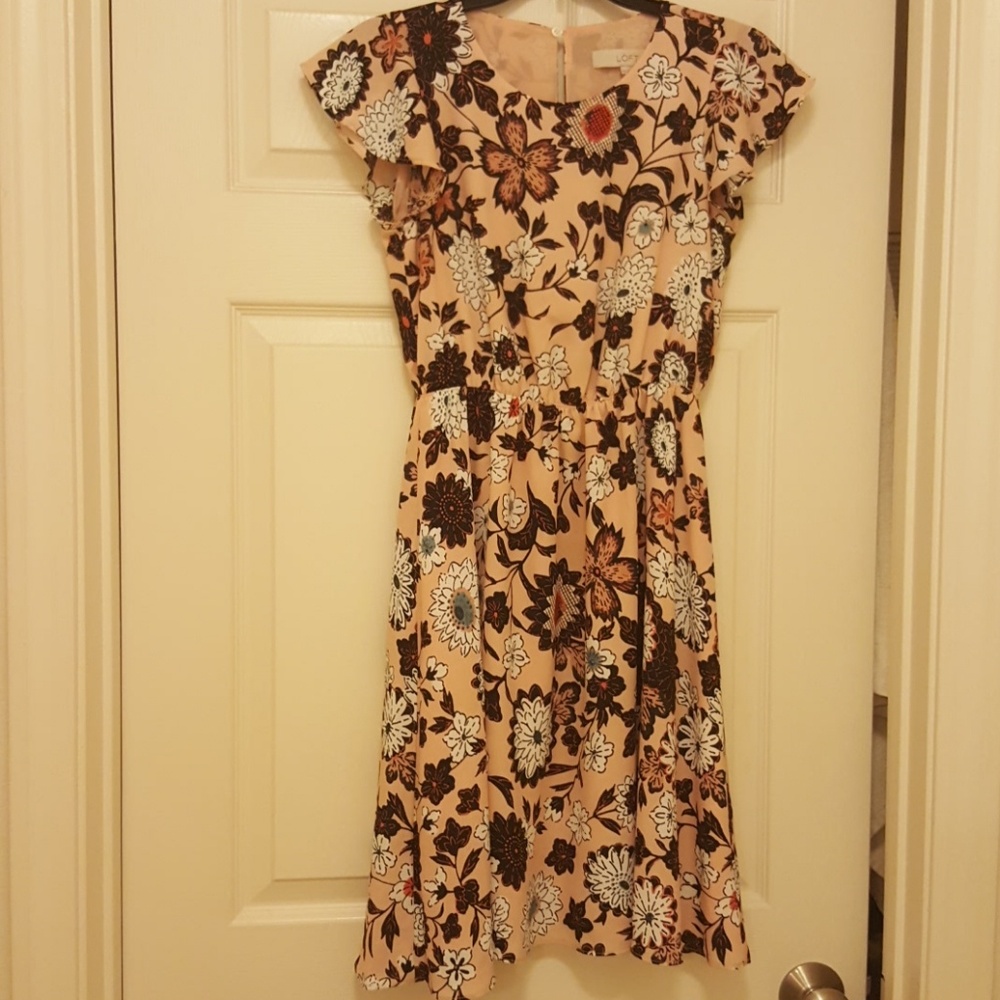 Pink floral dress by Ann Taylor Loft